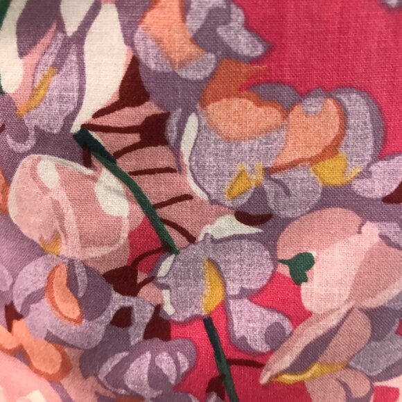 Vintage Tea Garden Dress Womens Small Pink Floral Cottagecore Midi - Picture 3 of 10